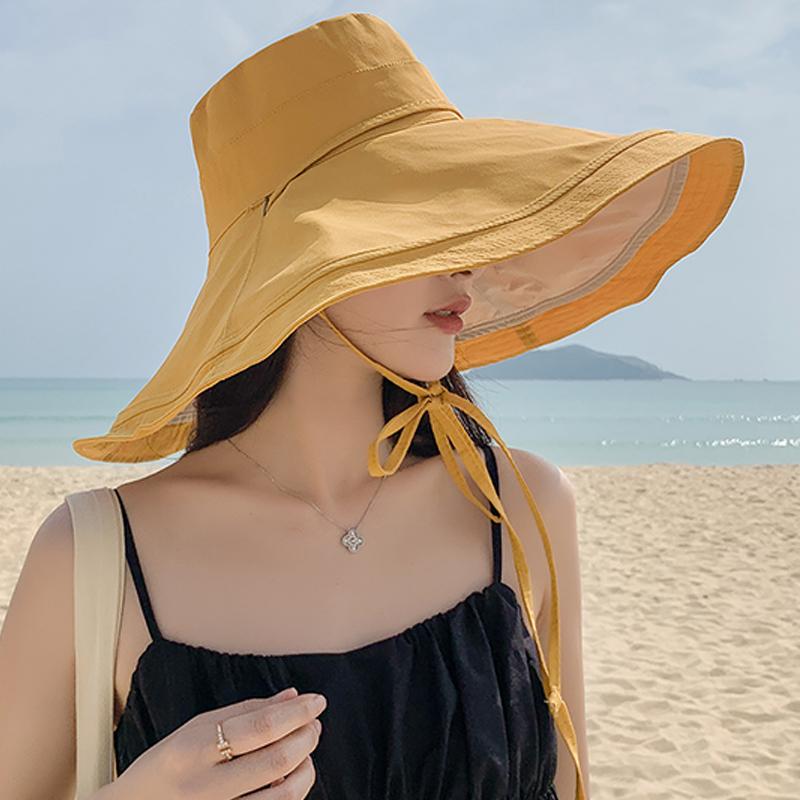 18 см широкополая двухсторонняя шляпа рыбака, закрывающая лицо, для женщин, летняя защита от солнца, защита от ультрафиолета