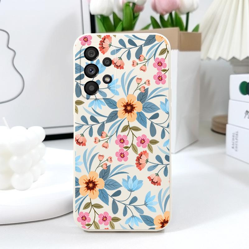 Сверкающий Цветочный Чехол Для Samsung Galaxy A73 A53 A33 A23 A13 A72 A52 A52S A32 A22 A12 A71 A51 A31 A21S 4G 5G Чехол