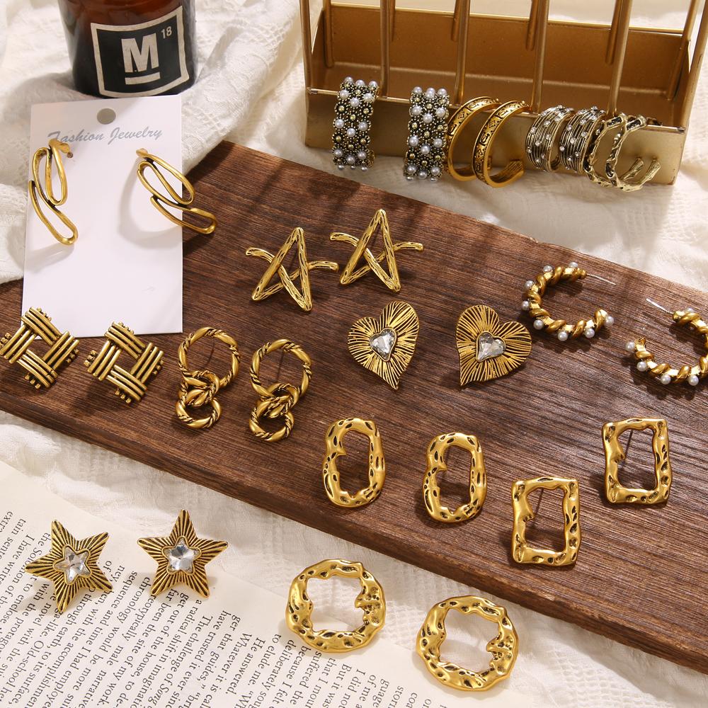 Простые и креативные ретро-круглые C-образные геометрические серьги, женские индивидуальные геометрические серьги для девочек