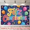 Фон для вечеринки Плоский Feliz Cumpleaos Мероприятия Свадьба Церемония вступления Четыре сезона Фотобудка Фон Декор входной двери Для вечеринки