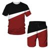 Fashion Brief Style Summer Tracksuits Leisure O-neck Short Sleeve Tees Set Unisex Outdoor Sports Top Shorts 2 Piece Outfit Sets