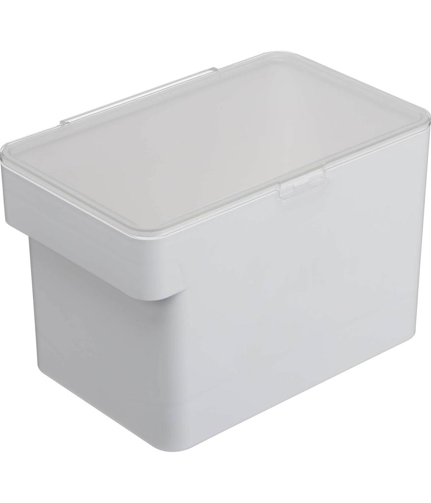 Yamazaki Jitsugyo Airtight Pet Food Stocker 3.5kg with Measuring Cup White Approx. W30 X D19.7 X H19.2cm (When Lid Is Open Approx. H37.5cm) Tower