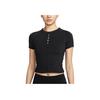 Comfortable Round Neck Pullover Short Sleeve T-Shirt Women Tops Black HQ0249-010