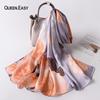 QUEEN.EASY Women's Mulberry Silk Satin Scarf & Shawl