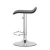 FORT stool - black eco-leather / chrome base x 2