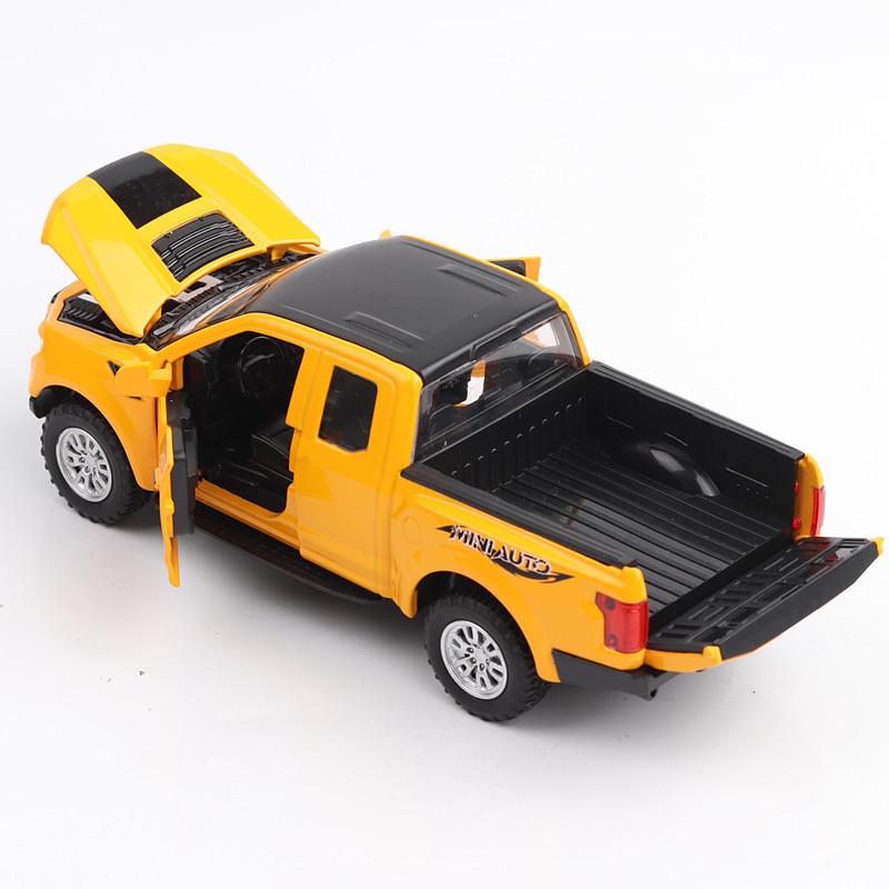 1:32 Raptor F150 Modified Pickup Alloy Car Model Diecasts Metal Toy Vehicles Car Model Simulation Sound Light Toy Gift