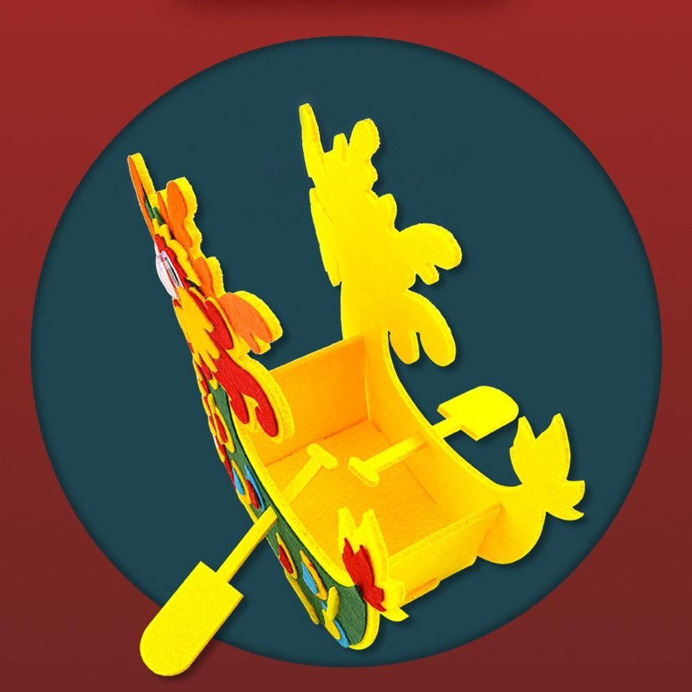 Cartoon Dragon Boat Handcraft Non Woven Fabric Boat Festival Material Package  Classroom