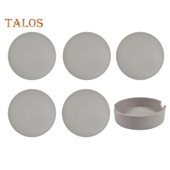 5 шт. силиконовых подставок с держателем, нескользящий коврик под чашку для напитков, утолщенные впитывающие коврики для горячих или холодных напитков, защита мебели, термостойкие