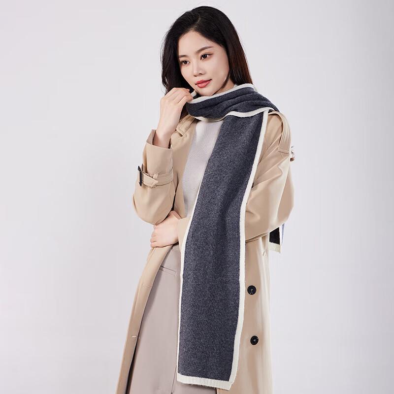 Haoman Textiles Knitted Wool-Cashmere Blend Scarf