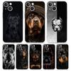 Роскошный прозрачный чехол для телефона iPhone 15 14 13 12 11 Pro Max XS X XR 7 8 Plus, мягкий прозрачный противоударный чехол с собакой-ротвейлером