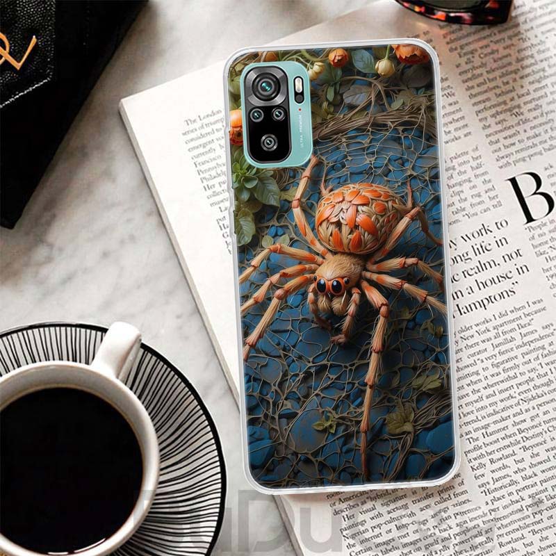 Чехол-паук Черная Вдова для Xiaomi Redmi Note 10 9S 9 8T 8 Pro 7 5 Mi 9T 10T 11T 12T 11 12 Lite 12X A3 A2 A1 Печать Coque