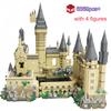 Нетоксичные Креативные Средневековые Магические Кино Замок Школа Moc Микро Кирпичи Архитектура Дворец Модель Подарок на День Рождения Рождество Хэллоуин