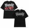 PeelingFlesh Рубашка Slam Смертельный Металл Конфетное Покрытие Графическая Футболка с Трупом Streetwear