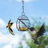 Кормушка для птиц для наружного подвешивания, кормушки из шариков из сала, металлическая подвесная кормушка для птиц с крючками, кормушка из шариков из сала, кормушка для диких птиц для сада на открытом воздухе