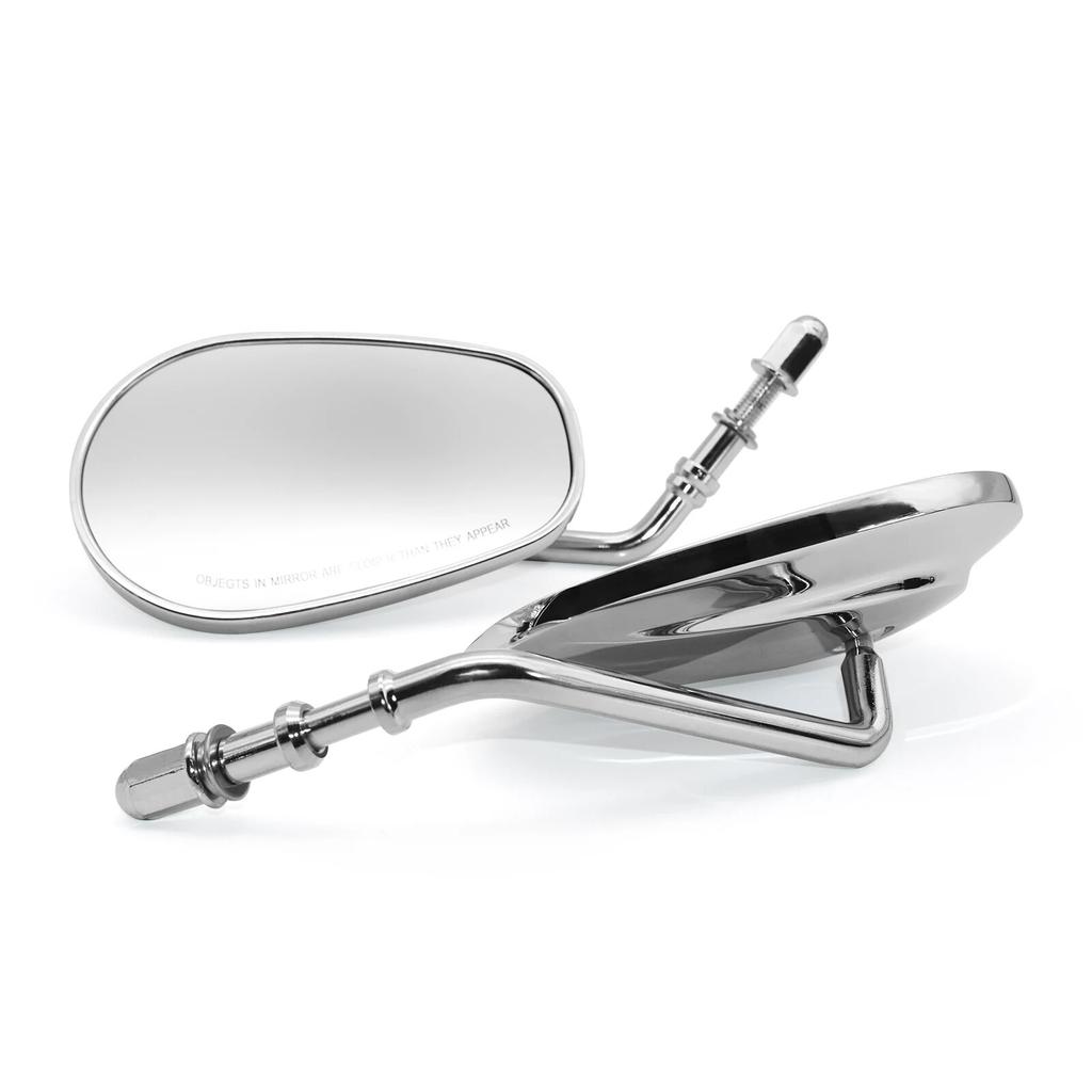 8mm Motorcycle Mirrors for Road King Sportster Street Glide Electra Glide Dyna Softail Road Glide Full Metal Stem And Housing