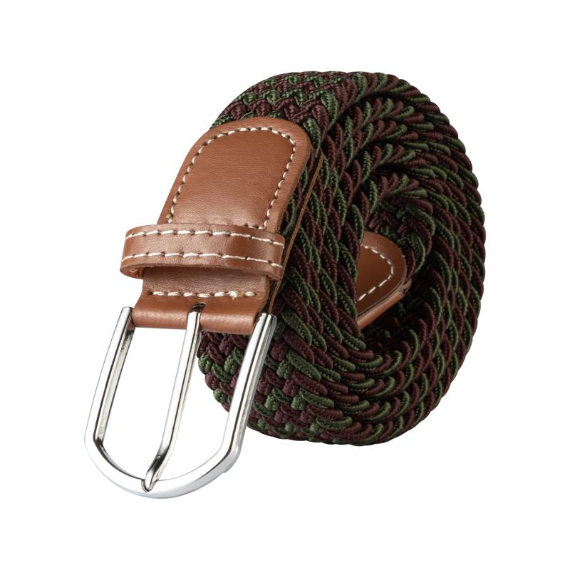 120cm Unisex Elastic Fabric Casual Belt Pin Buckle Expandable Braided Stretch Canvas Simple and Stylish Leisure Men Women Belt