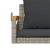 Hanging Swing Bench with Cushions Gray 109x62x40 cm Poly Rattan