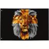 Fun Printed Banner Tapestry, Lion And Cross Design, 91.44X152.4 Cm, Ideal for Easy Hanging. Perfect for Holiday Decor, Dorm Room Decoration, Outdoor P
