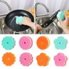 Home Wash Dishes Sponge Sponge Brush Tableware Flower Dishwashing Sponge Scouring Pads Round Shape