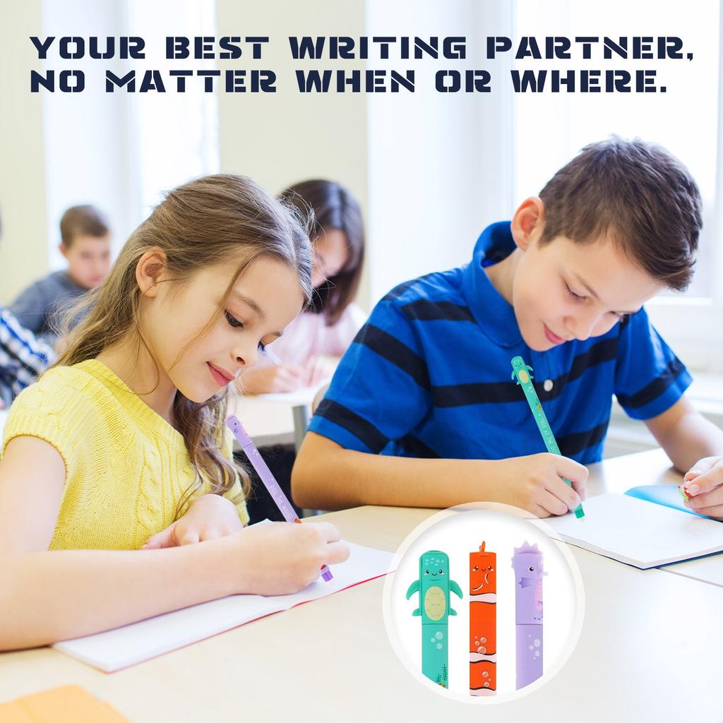 Generisch Erasable Pen Set Special Edition 3 Pens Perfect Cute 1ml Refill