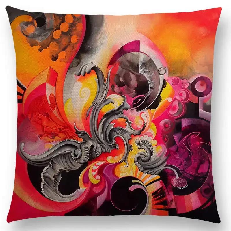 Новая d напечатанная великолепная абстрактная картина скульптура таинственный узор фантастическая наволочка для дивана наволочка для подушки