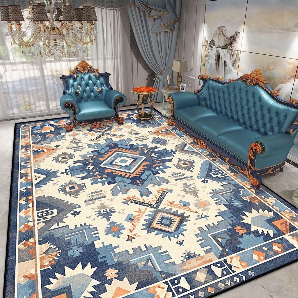 Ретро Богемия Ковры Большого Размера Украшение Гостиной Дом Отель Холл Ковер Спальня Диван Столик Прикроватный Нескользящий Напольный Коврик Тапете