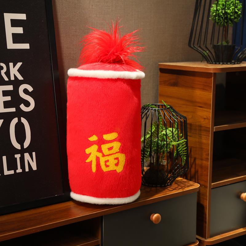 Красная подушка-петарда, имитация, Новогодний фейерверк, Плюшевые игрушки, Праздничная подушка, Игрушки, Украшения для дивана в гостиной