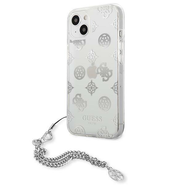 Guess Guhcp13Skspesi Iphone 13 Mini 5,4 Srebrny/Silver Hardcase Kolekcja Peony Chain