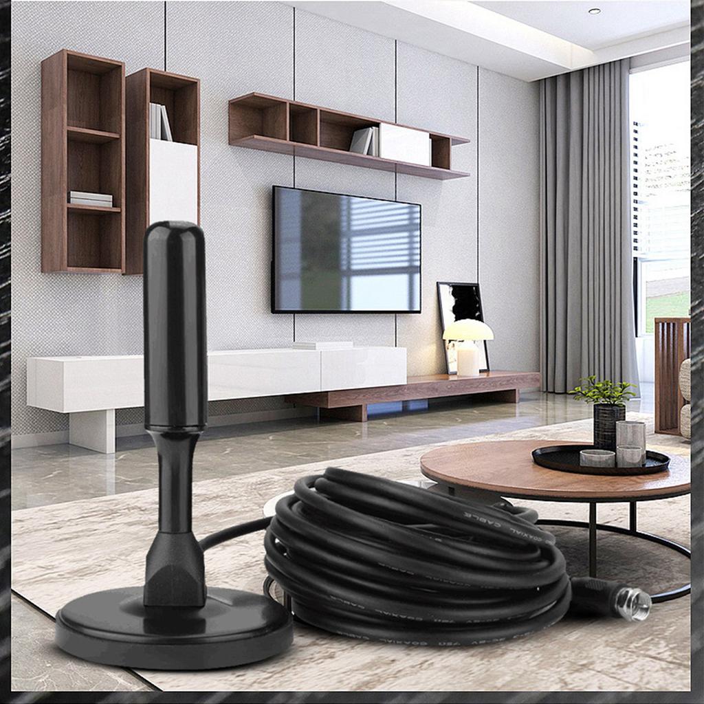 Цифровая телевизионная антенна 16,4 фута 4K 1080P тонкая легкая комнатная HDTV антенна с магнитным основанием для дома и