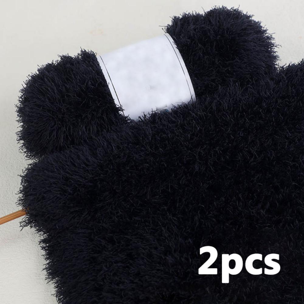 2шт пряжа мех шерстяная пряжа для вязания цветное плетеное волокно пряжи отлично подходит для пальто пижамы шарфы шапки одеяла и подушки