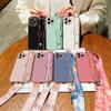 Applicable To IPhone14 Mobile Phone Case Plated Wrist Strap Bracket 15Promax Apple 15 Protective Case 13