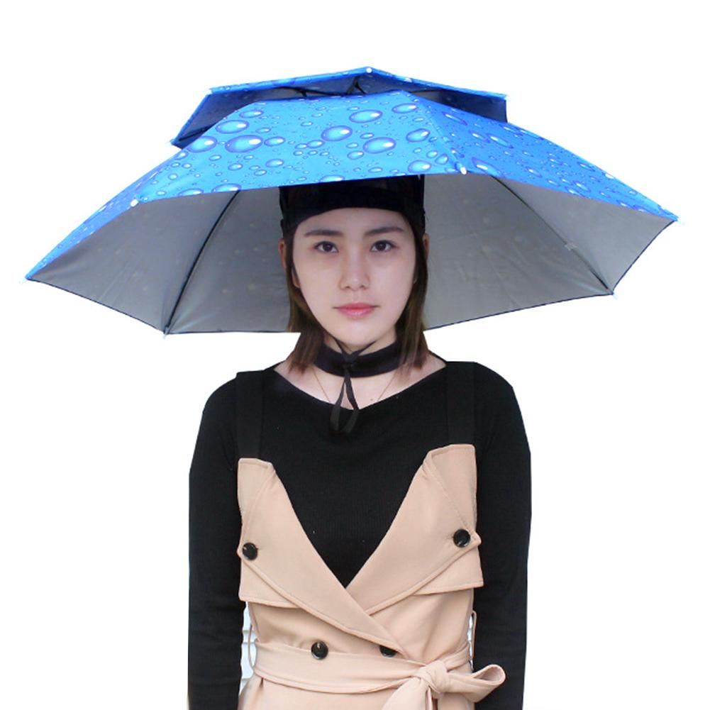 Double-Layer UV Protection Sunscreen Umbrella Caps Outdoor Parasol Fishing Tools
