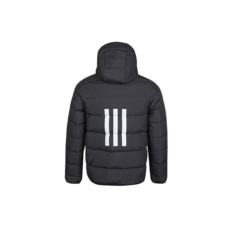 Adidas Neo Trans Down Jacket With Hood, Windproof and Warm, Winter Sports Outerwear Men Outerwear Black GM2325