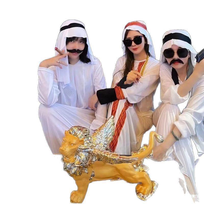 Halloween Cosplay Costume Arabian Prince White Outfit Masquerade Parties