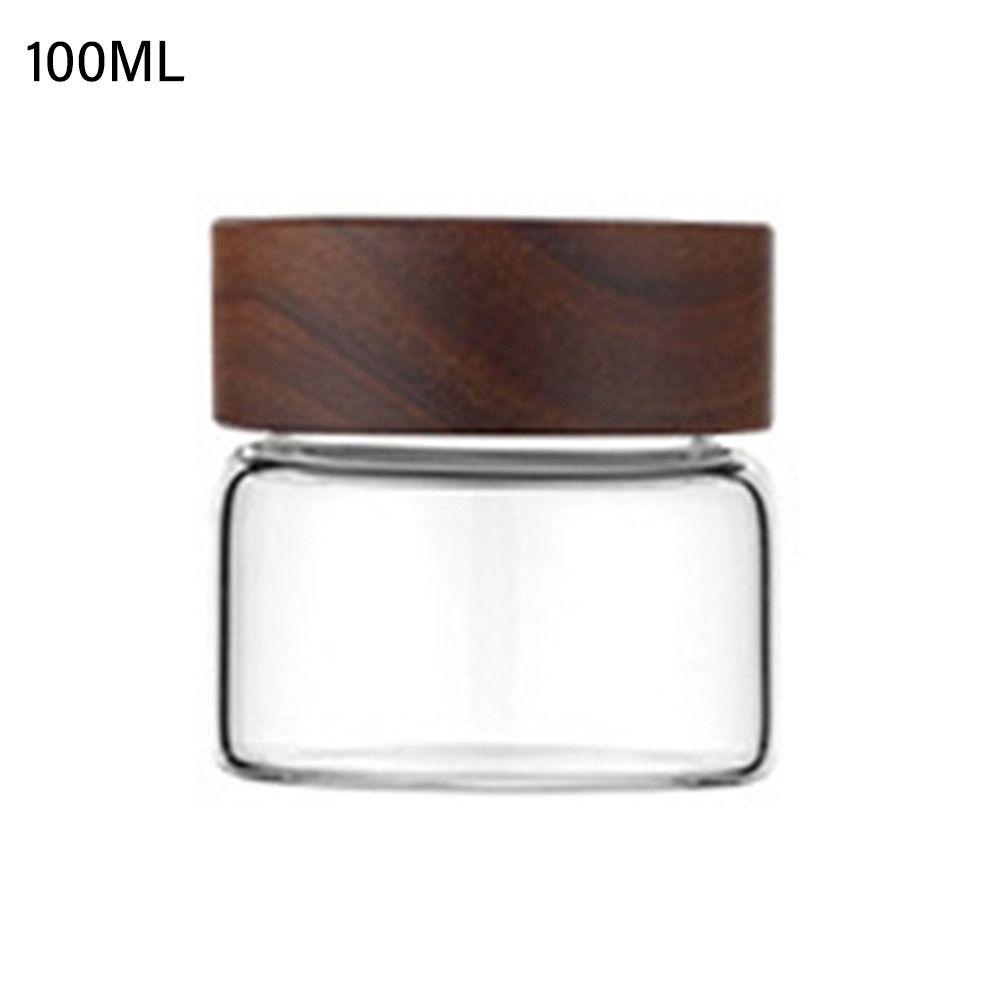 Acacia Wood Miscellaneous Grain With Lids Spice Jars Storage Pots Sealed Can Split Bottle