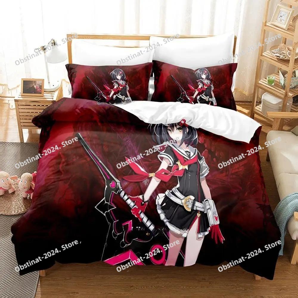 3D Комплект постельного белья Mary Skelter Finale С принтом Пододеяльник Наволочка Односпальный Двуспальный Стиль Queen King Size Комплекты Игровой Комплект простыней