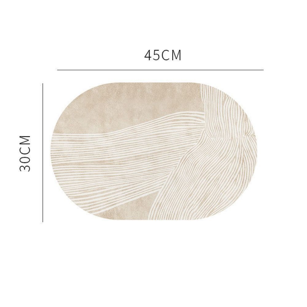 Heat Insulation Oval PVC Leather Table Mats Waterproof Placemat Coasters Cooking Table