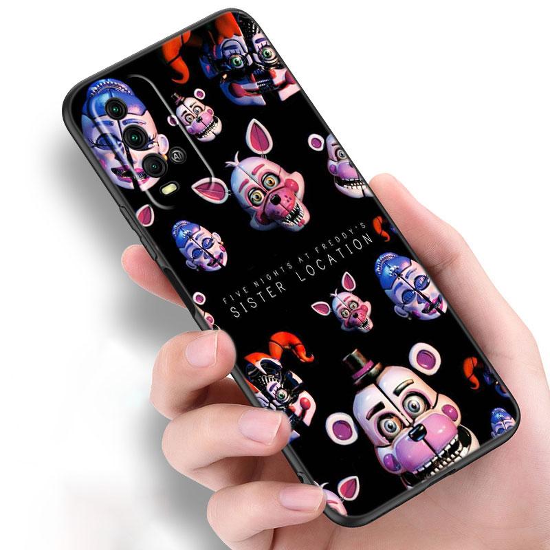 Чехол Fnaf Animatronics для телефона Xiaomi Redmi Note 10 9 Pro Max 10S 10T 9A 9C 9S 9T 8A 8T 8 7 Pro, мягкий черный чехол из ТПУ