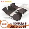 Автомобильные коврики для Hyundai Sonata 8 2010 2011 2012 2013 2014 2015 пользовательские автомобильные подушечки для ног ковровое покрытие интерьер
