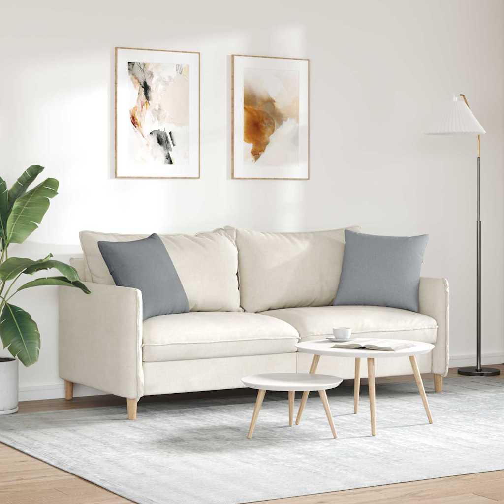 Sofa Cushions 2 pcs Light Grey 45 x 45 cm Fabric