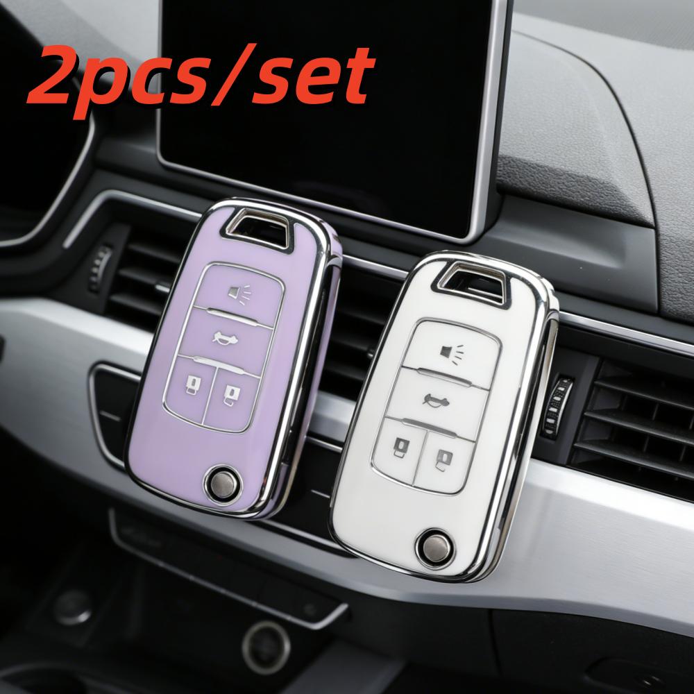 2 шт. Чехлы для корпуса автомобильного ключа для Chevrolet Cruze Aveo Trax Sail Malibu Captiva Opel Vauxhall Astra J Corsa Insignia Mokka 4 кнопки
