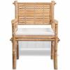 vidaXL 3-tlg. Bistro-Set mit Auflagen Bambus
