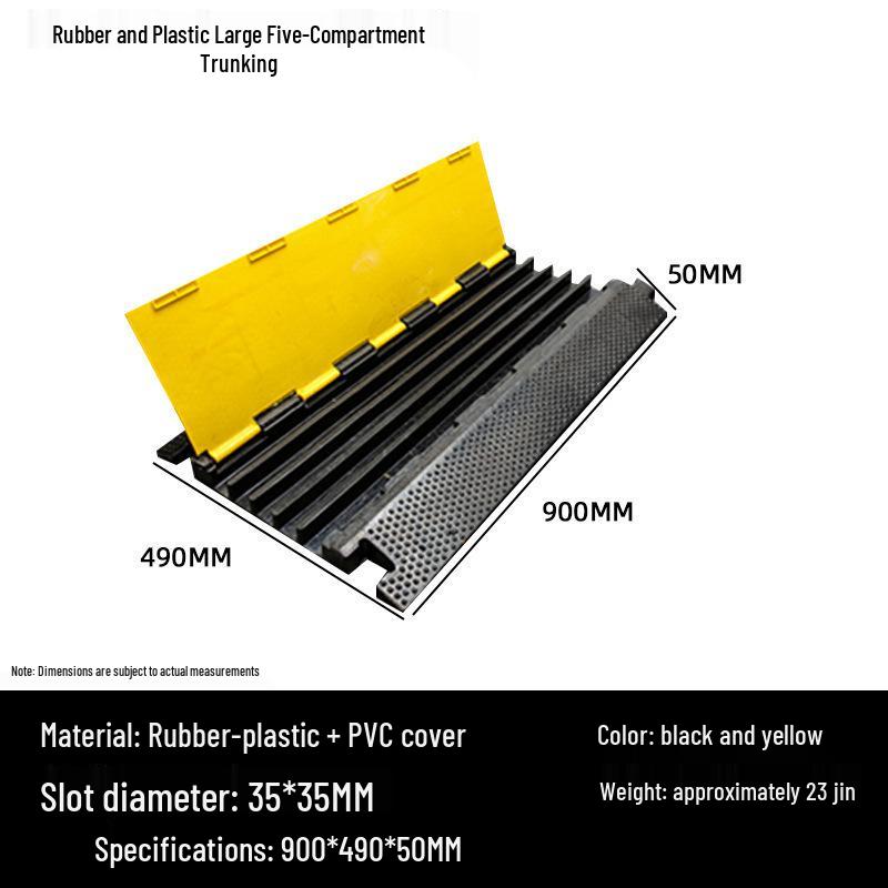 Rubber PVC Cable Protection and Speed Bump Channel for Outdoor Use