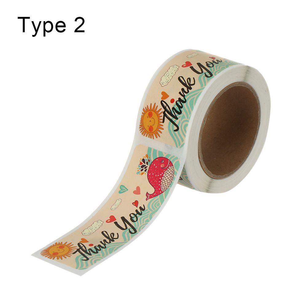 Упаковочные Декоративные Запечатывающие Этикетки Мультяшный Узор Наклейки Спасибо Выражаю Признательность Приветственные Бирки