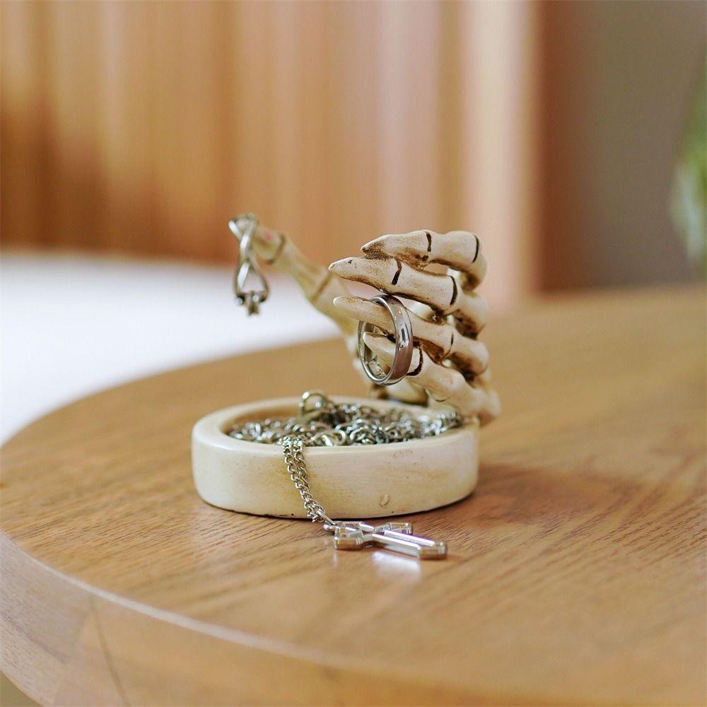 Простой подсвечник в виде руки скелета из смолы, уникальный готический подсвечник ручной работы, изысканная статуэтка скелета на Хэллоуин