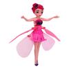 Flying Fairy Princess Doll Luminous Gesture Sensing USB Rechargeable Sky Dancers Flying Dolls for Girls Pink