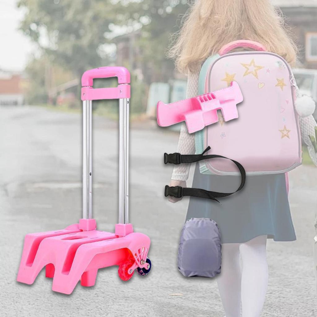 Backpack Trolley Hand Truck Lightweight Portable with 6 Wheels for Boxes, Bags, and Travel