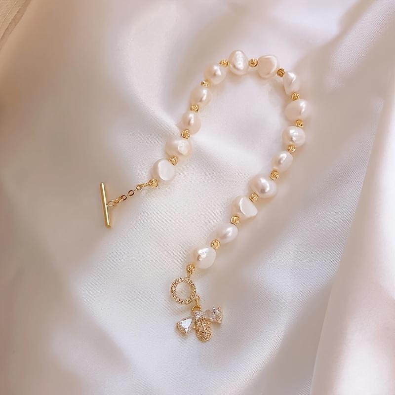 Freshwater Pearl Bracelet Elegant Hand Jewelry Wedding Anniversary & Mother'S Day Gifts