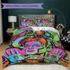 David Bowie: Starman Cosmic Pattern Bedding,Quilt Set Quilt Cover Pillowcase Home Birthday Gift (1*duvet cover+2*pillowcase,without core)ZSJT0917031