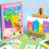 35Pcs/Set Kids Squeegee Art Craft Kit Rainbow Scratch Paper Art Kit Educational DIY Children Dot Scratch Painting Toy Toddlers Boys Girls Party